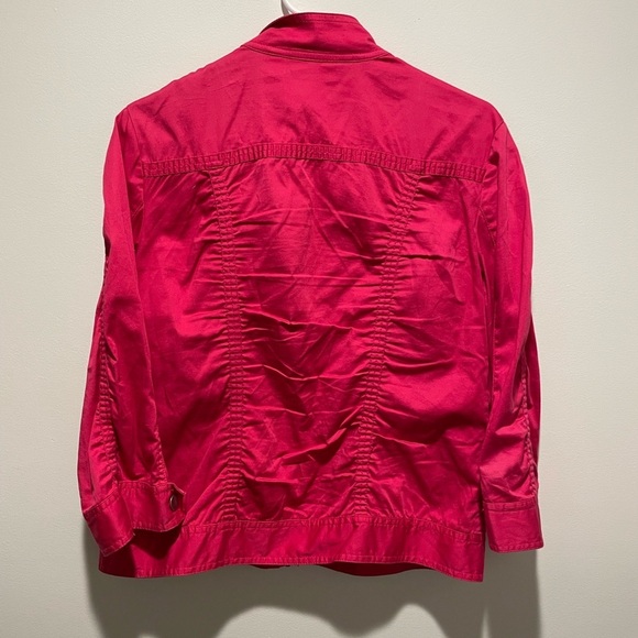 Chico's Ruched Jacket Pink Size 1 Medium - Picture 2 of 4